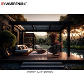 Warren 12x14 pergola with aluminum alloy louvered roof outdoor
